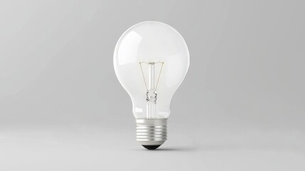 Poster - against a somber grey background, one light bulb is illuminated