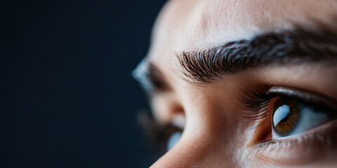 Poster - Close-up of Human Eye and Eyebrow