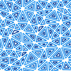 Poster - abstract mosaic background. medium triangles size. multiple repeated inner triangles. single color t