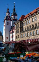 Wall Mural - old town hall in chemnitz saxony east germany vertical