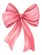 © anastasia_7em - watercolor pink ribbon bow isolated on white
