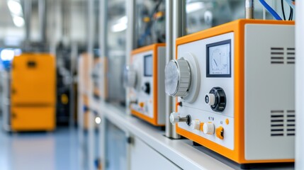 Poster - Bulletproof Glass Concept, Advanced laboratory equipment displayed in a modern research facility with precision instruments and technology