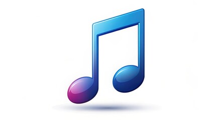 Poster - Blue Gradient Musical Note Icon