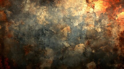 Poster - Abstract grunge background with rusty, aged textures. Ideal for design projects. Macro detail. Abstract Rustic Texture: Awe-Inspiring Hues of Aged Stone