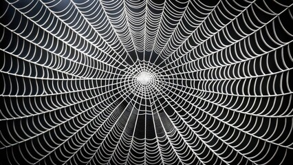 Spiderweb, Macro, White Background