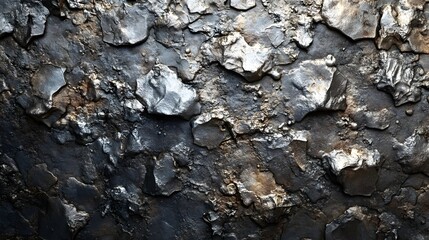 Poster - Abstract dark metallic rock texture. Great for backgrounds. Dark Metallic Rock Texture: Abstract Art Photography