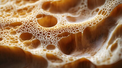 Poster - Close-up image of abstract foam structure. Intricate bubble pattern, showcasing texture and form. Abstract Macro Photography: The Intricate Beauty of Cellular Structures