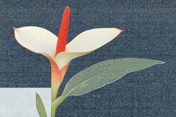 Poster - Vibrant bromeliad flower display nature botanical art indoor close-up floral beauty