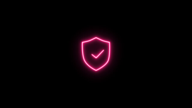Shield check mark icon, or security shield protection icon with tick symbol. Security sign. Safeguard illustration.