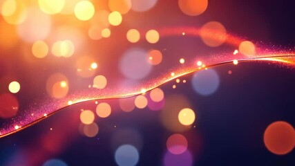 Poster - Bright and colorful bokeh lights create a vibrant background effect for artistic projects and celebrations
