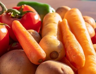 Wall Mural - Fresh vegetables forming a colorful and healthy still life