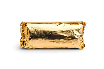 Sticker - Golden foil bar isolated on white