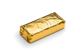 Sticker - Golden foil bar isolated on white