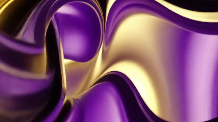 Aufkleber - A purple and gold wave. The purple is on the left and the gold is on the right