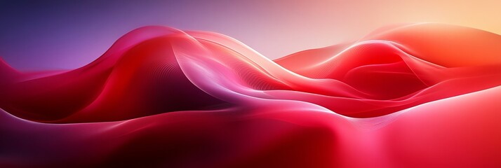 Poster - Abstract Wavy Background with Smooth Gradients and Intense Color for Modern Graphic Design Projects