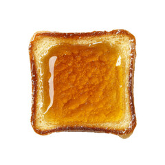 Aufkleber - Crispy toast slice topped with golden honey, showcasing delicious breakfast treat. warm, inviting texture and color make it appealing choice for any meal