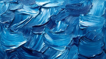 Wall Mural - The cobalt blue abstract texture offers a lively and dynamic visual, enriched with multiple layers and depth