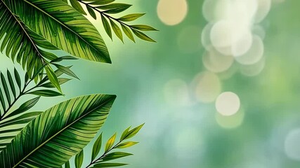 Fototapete - A green leafy plant with a leafy green background. The leafy green background is the main focus of the image