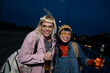 © liderina - Women having fun outdoor in the night.