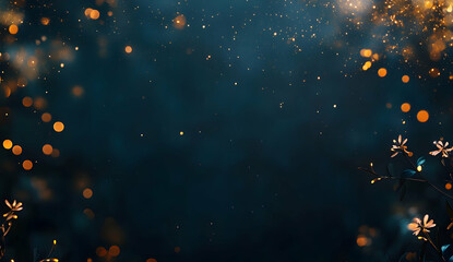 Poster - New Year, fireworks blooming in the sky