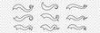 © BEST TOP CRAFT - Swoosh, swash underline stroke set. Hand drawn swirl swoosh underline calligraphic element. Vector illustration. Variety Design. Eps10