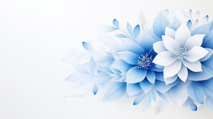 Poster - A graceful 3D floral drawing with light and shadow details, giving depth and dimension to a minimal yet sophisticated botanical concept.