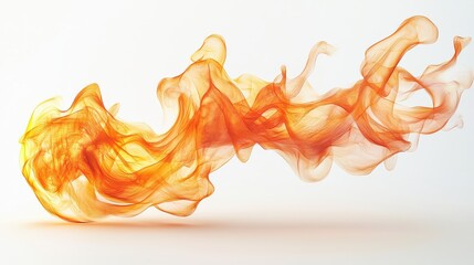 Poster - Stylized 3D flame drawing icon with dynamic flame shapes, energetic motion, and bold colors, full depth of field, isolated on white background.