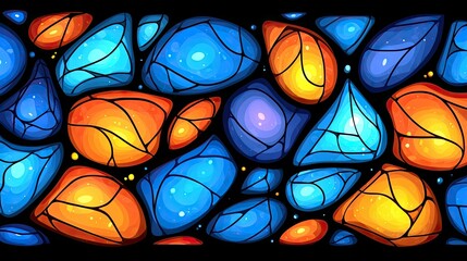 Poster - Abstract Colorful Gemstone Pattern Design