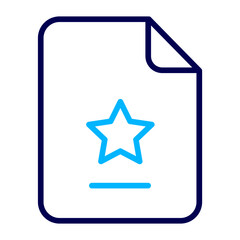 Sticker - Favorite File Outline Color icon