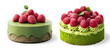 © Mahananda - Green match cake with raspberries on a Transparent Background