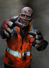 Undead Zombie Walker Construction worker 