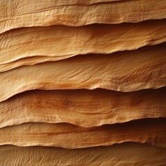 Poster - Abstract Golden Fabric Texture Background with Soft Waves and Delicate Folds for Fashion Design