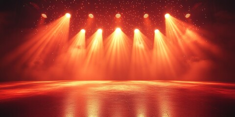 Poster - Bright stage lights create a dramatic atmosphere for a performance in a concert hall