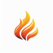 © Niphaphan - A bold fire logo with intense flames and strong lines, centered on a white background