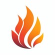 © Niphaphan - A bold fire logo with intense flames and strong lines, centered on a white background