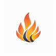 © Niphaphan - A bold fire logo with intense flames and strong lines, centered on a white background