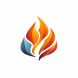 © Niphaphan - A bold fire logo with intense flames and strong lines, centered on a white background