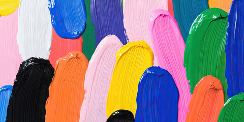 Poster - Abstract Composition of Varied Paint Strokes