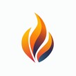 © Niphaphan - A bold fire logo with intense flames and strong lines, centered on a white background