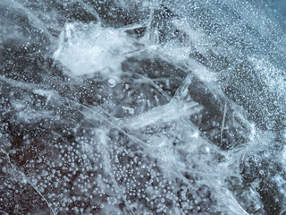 Poster - close up macro shot of ice surface - texture for computer graphics, texturing, compositing or as a b