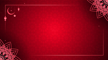 Poster - eid special blog writing frame | floral background with line, star, moon, light for ramadan, eid, ba