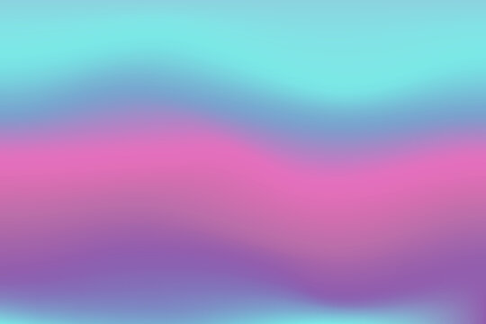 Purple Blue Gradient Vibrant Dreamy Vector Background. Neon Color Overlay, Sunrise, Sunset, Sky, Water Design Element. Luxury Trendy Holograph Defocused Texture. Digital Minimal Tech Gradient Paper