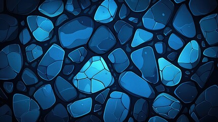 Poster - Abstract Blue Stone Pattern Background Texture