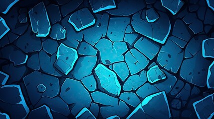 Poster - Abstract Blue Cracked Stone Texture Background