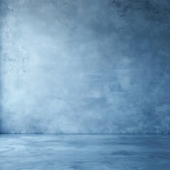 Poster - Soft powder blue concrete wall texture with a smooth and modern finish