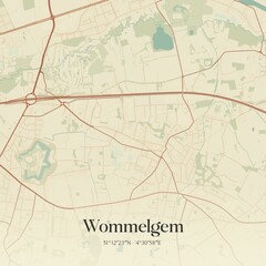 Wall Mural - Vintage map of Wommelgem, Belgium.