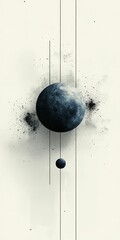 Poster - Celestial bodies suspended, cosmic dust swirls.