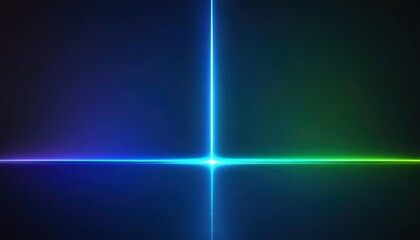 Aufkleber - Glowing neon lines creating a cross on dark background