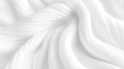 Wall Mural - A white fabric with a wavy texture