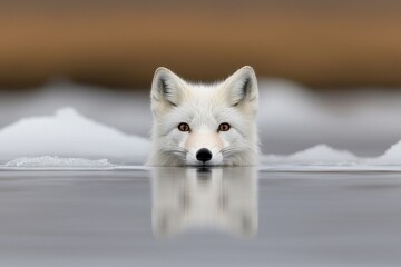 Melting ice reflected in young eyes arctic region wildlife photography natural habitat close-up glacier sustainability